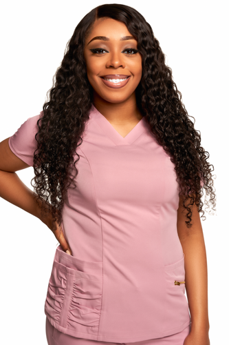 Muavelous Pink Scrub Top