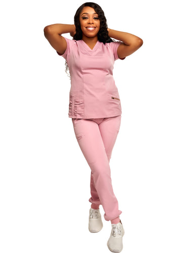Muavelous Pink Scrub Top